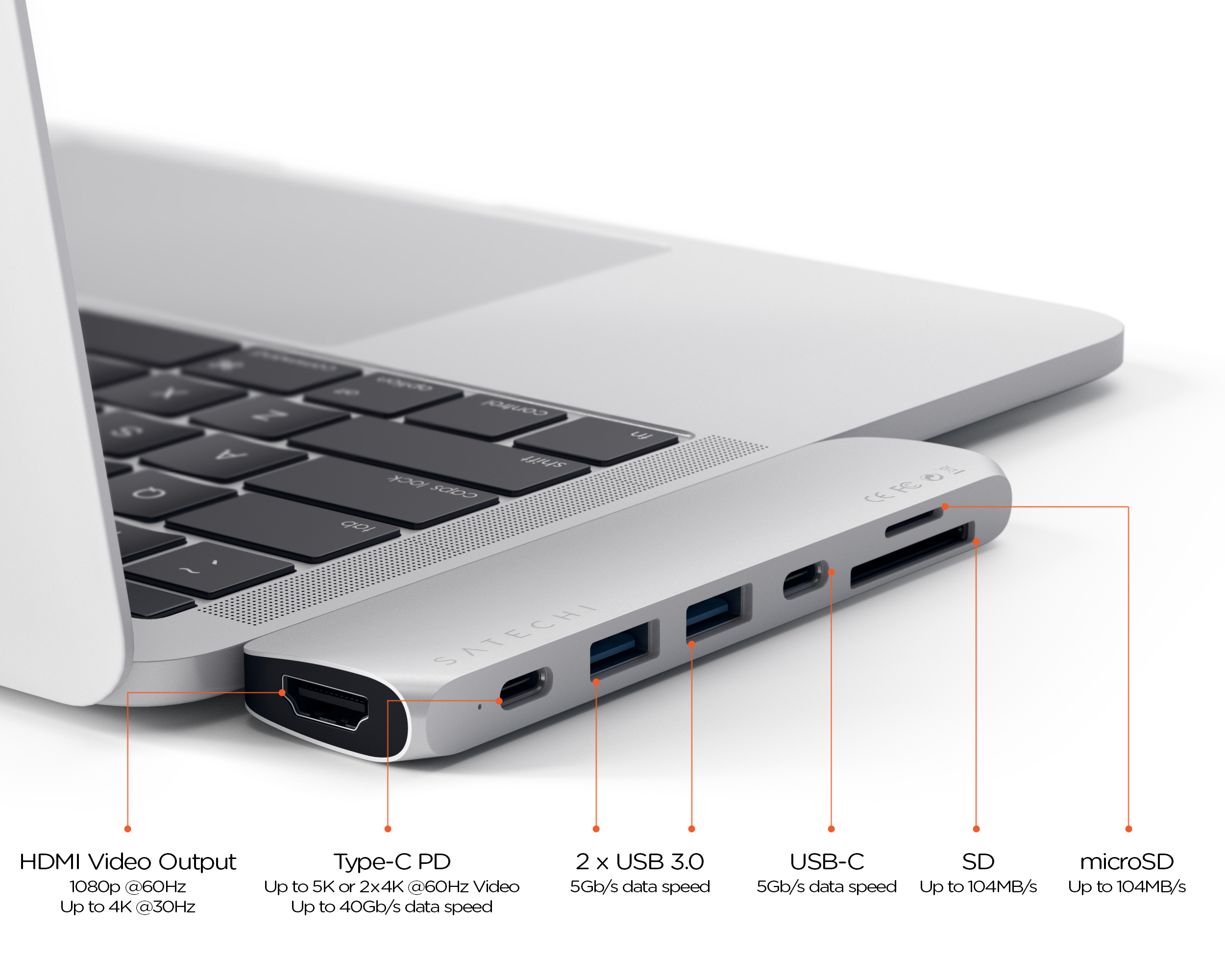 8 en 1 Adaptateur MacBook Air Ports Data 2 USB & USB C Lemorele Hub USB C iPad Pro vers Ethernet Port Adaptateur USB C pour MacBook Pro Air XPS et Plus HDMI 4K Lecteur Carte SD/TF 100W PD 