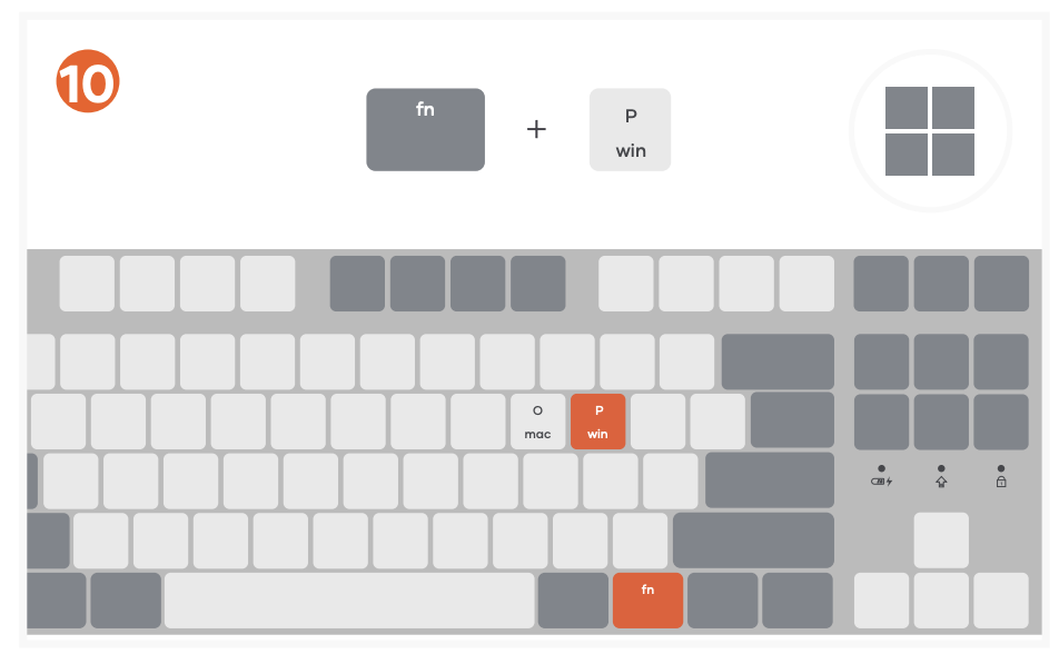 SM3 Slim Mechanical Backlit Bluetooth Keyboard | ST-KSM3LT-EN (Light) ST-KSM3DK-EN (Dark) Quick Start Guide step 11: Num Lock is only active when the 