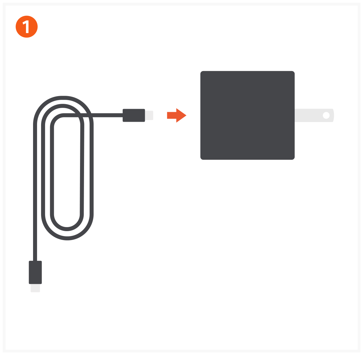 Qi2 Trio Wireless Charging Pad (ST-QTPM-EA) Quick Start Guide step 1: Connect the included USB-C charging cable to the 45W power adapter (included).