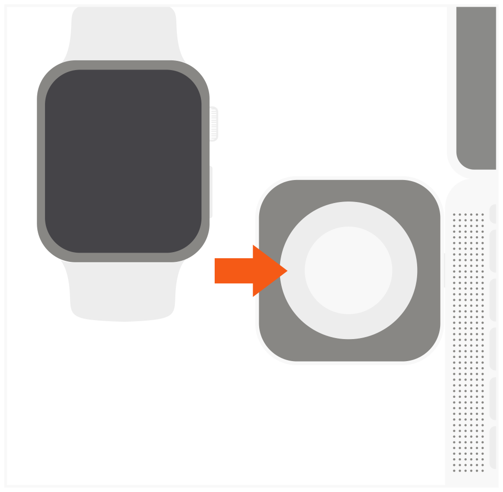 USB-C Magnetic Charging Dock for Apple Watch (ST-TCMCAWM) Quick Start Guide step 2: Place the Apple Watch face up on the magnetic charging module.