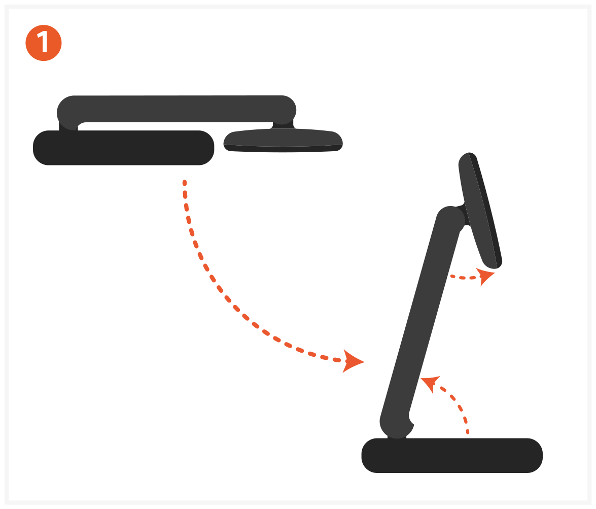 3-in-1 Foldable Wireless Charging Stand with Qi2 25W (ST-Q25F31C-EA) Quick Start Guide step 1: Unfold the Charging Stand