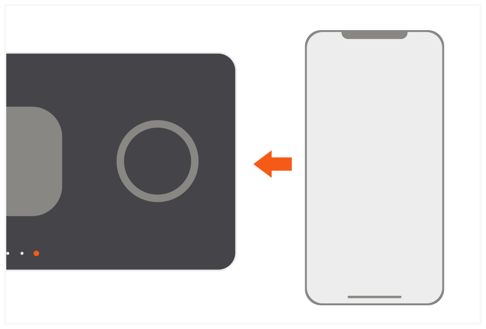 Trio Wireless Charger With Magnetic Pad (ST-X3TWCPM) Quick Start Guide step 5: Place iPhone or Qi-enabled smartphone face up onto the charger (7.5W).