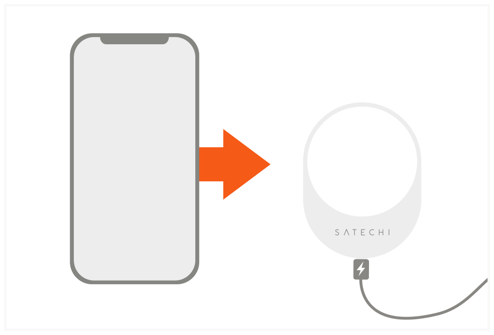 Magnetic Wireless Car Charger (ST-MCMWCM) Quick Start Guide step 5: Place your iPhone with MagSafe onto the magnetic pad to begin charging.