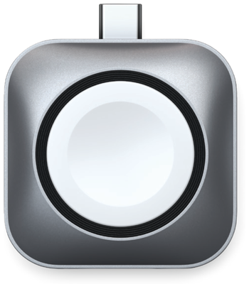 Satechi USB-C Magnetic Charging Dock for Apple Watch aluminum charging puck with USB-C connector and magnetic Apple Watch charging surface