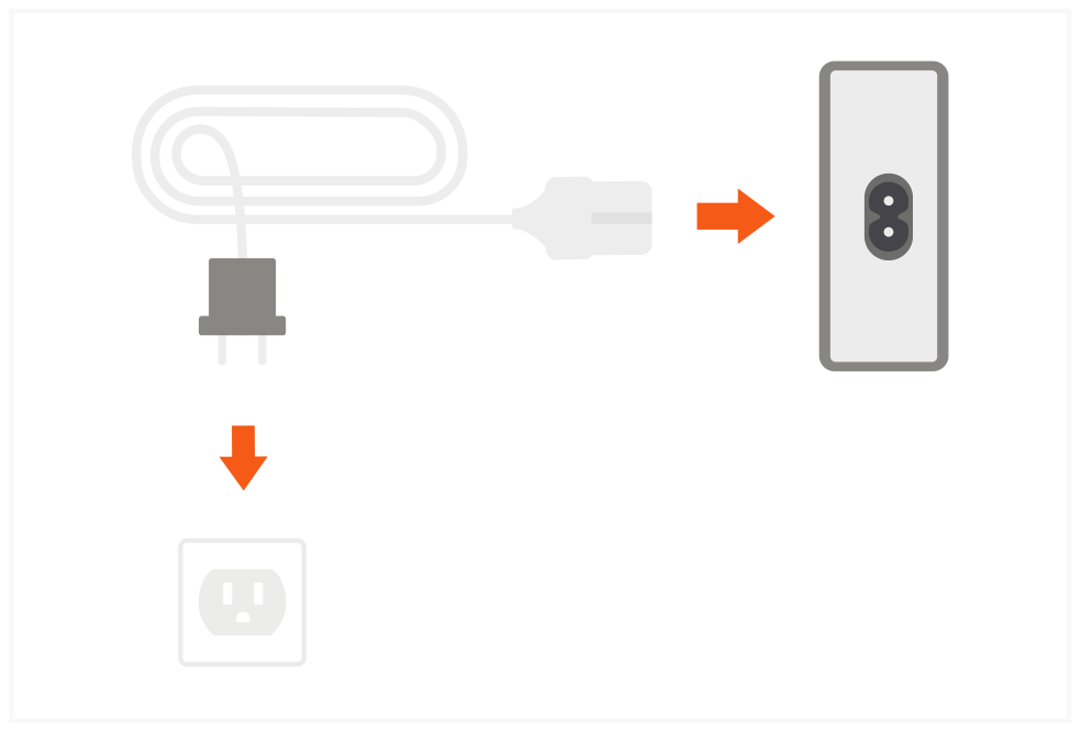 100W USB-C PD Compact GaN Charger (ST-TC100GM) Quick Start Guide step 1: Connect the power cord to the back side of the 100W Compact Charger and plug into a wall outlet.