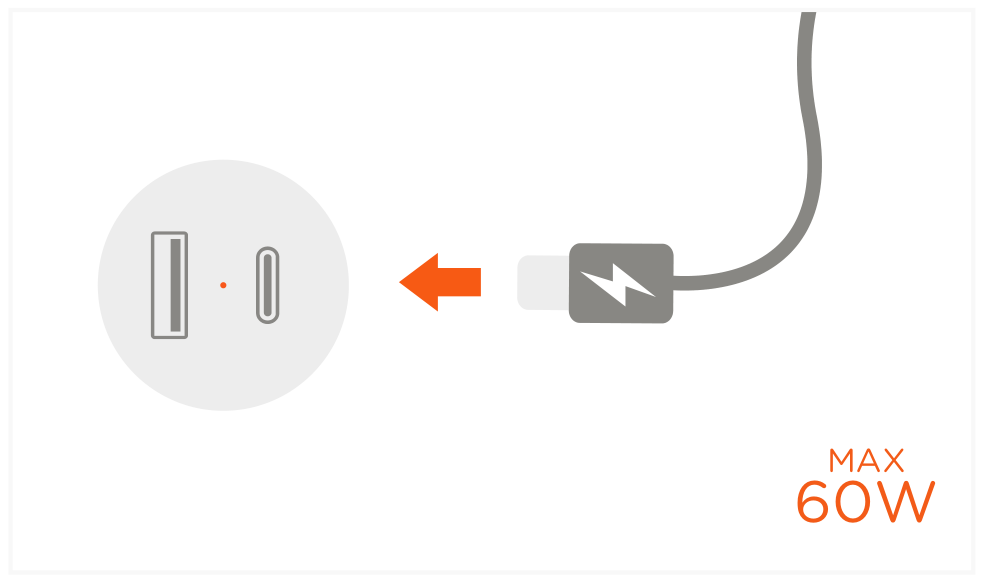 72W Type-C PD Car Charger Adapter (ST-TCPDCCS) Quick Start Guide step 2: Connect an USB-C cable to the adapter’s Type-C port to charge an USB-C device.