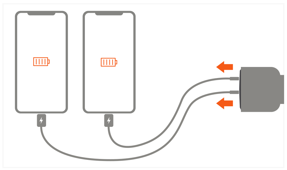 40W Dual USB-C PD Car Charger (ST-U2C40CCM) Quick Start Guide step 5: Disconnect devices when fully charged.