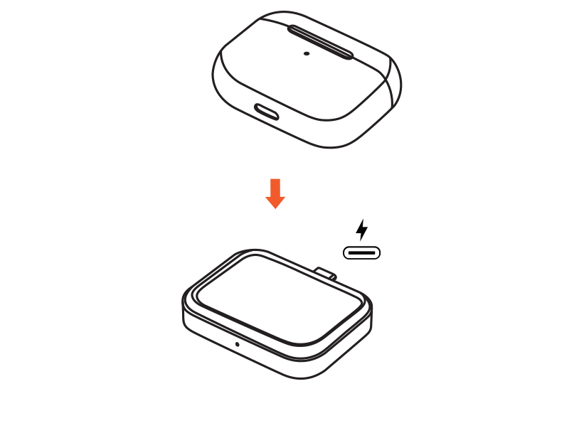 Charging AirPods on the back side