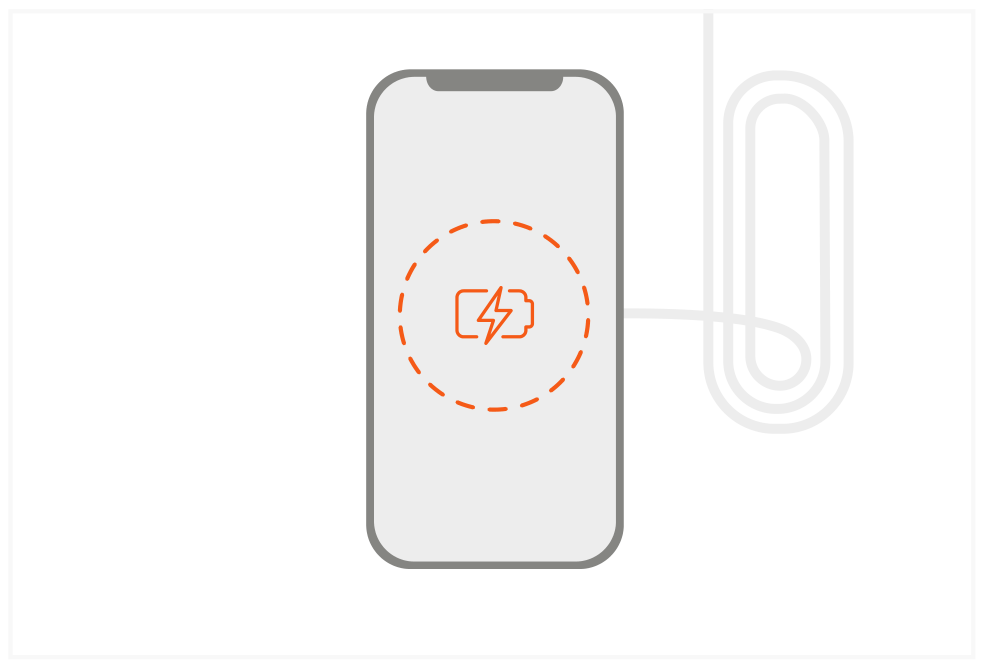 iPhone charging wirelessly