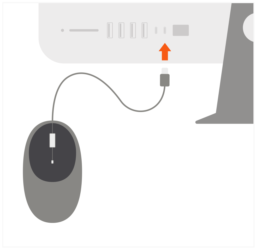 C1 USB-C Wired Mouse (ST-AWUCMM) Quick Start Guide step 1: Plug the C1 Wired Mouse into a USB-C port on your device.