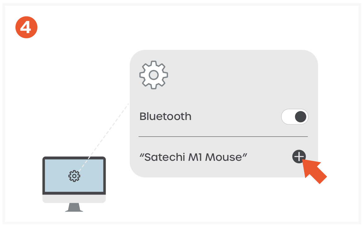 M1 Wireless Mouse (ST-ABTCMS) Quick Start Guide step 4: Select “Satechi M1 Mouse” from the list and click “Connect” to finish the connection process.