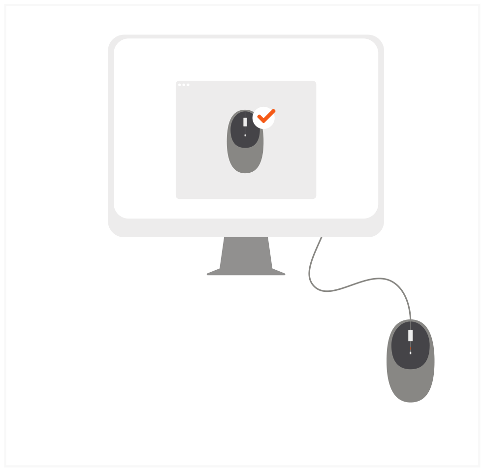 C1 USB-C Wired Mouse (ST-AWUCMM) Quick Start Guide step 2: Once plugged in, the mouse will be detected by your device – no extra installation needed.