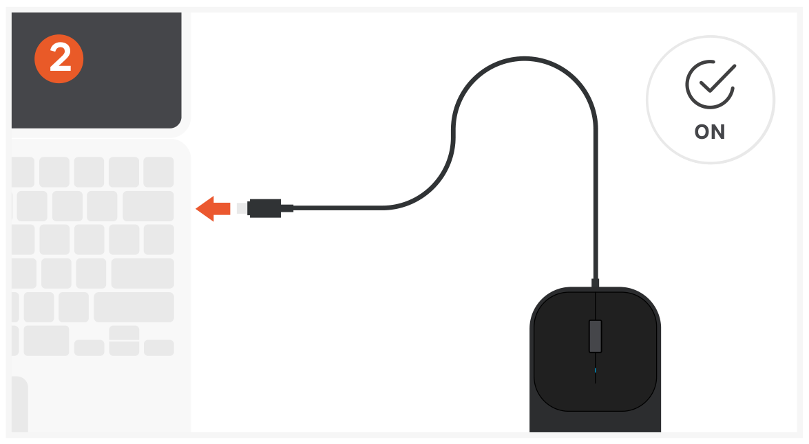 Slim LX Wired Mouse (ST-MULXC) Quick Start Guide step 2: Plug & Play Setup