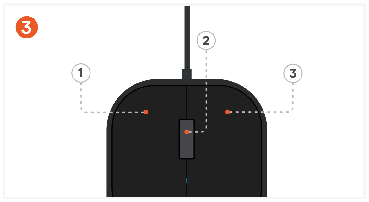 Slim LX Wired Mouse (ST-MULXC) Quick Start Guide step 3: Mouse Controls