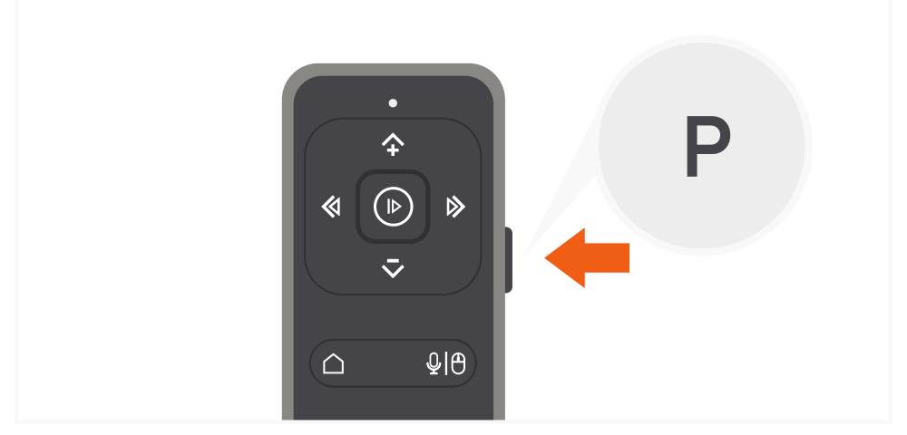 R2 Bluetooth Multimedia Remote Control (ST-BTMR2M) Quick Start Guide step 6: Enable the on-screen laser feature within PowerPoint or Keynote settings with the remote in Presentation mode 