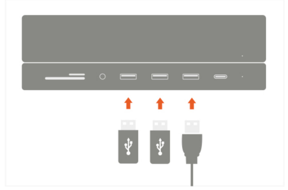 Type-C Aluminum Stand & Hub for Mac Mini (ST-ABHFM ST-ABHFS) Quick Start Guide step 4: Use the three USB 3.0 ports for data transfer.