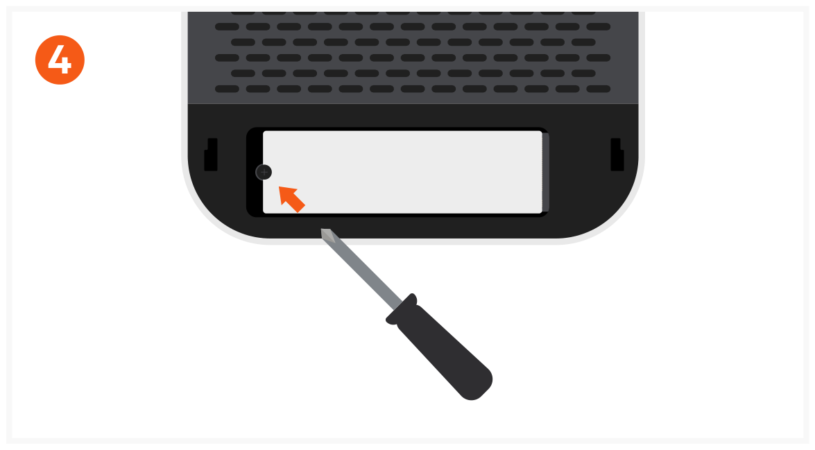 Mac Mini M4 Stand & Hub with SSD Enclosure (ST-GNMMES) Quick Start Guide step 4: Secure the SSD using the included screwdriver and screw.