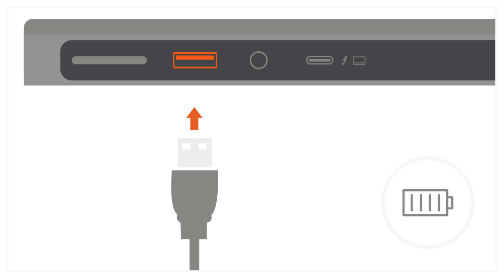 Thunderbolt 4 Dock (ST-UCT4DM) Quick Start Guide step 6: Use the USB-A charging port to power an USB device – up to 7.5W.