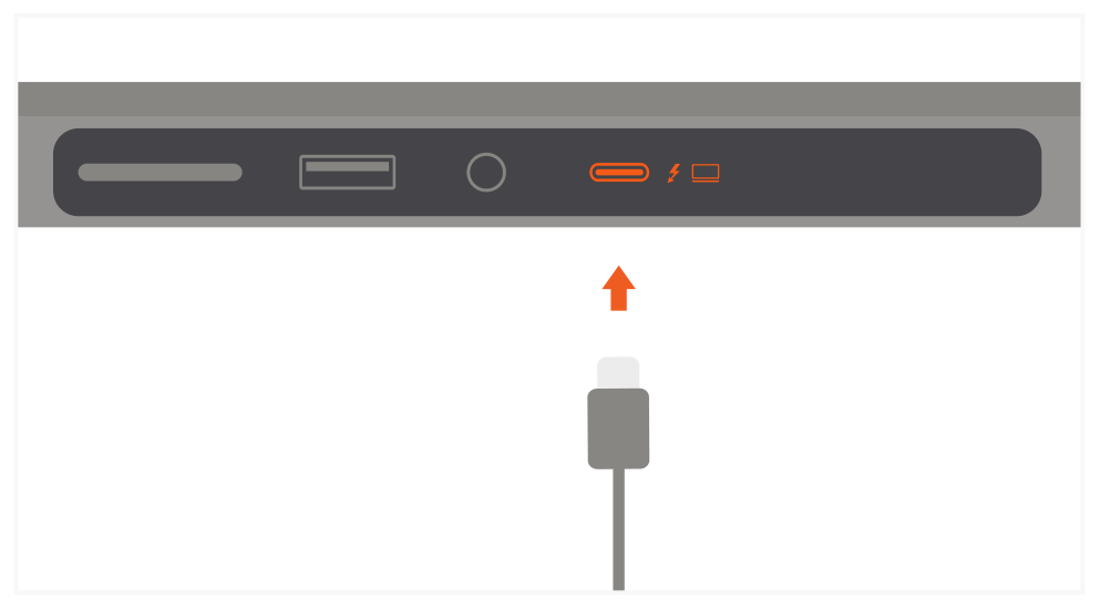 Thunderbolt 4 Dock (ST-UCT4DM) Quick Start Guide step 2: Using the included cable, connect the dock to your host device from its Thunderbolt 4 host port.
