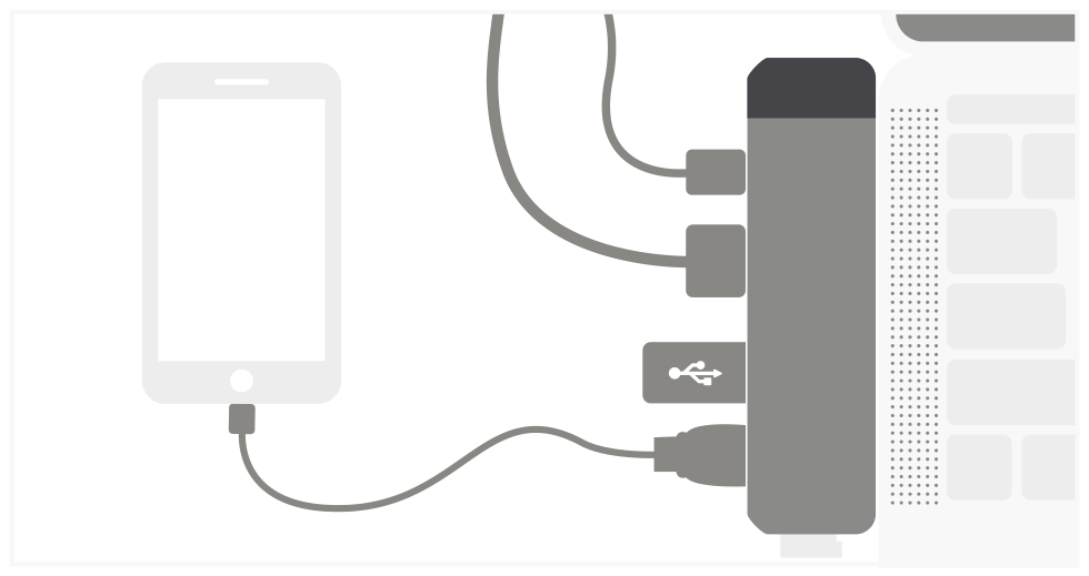 Type-C Pro Hub Adapter with Ethernet (ST-TCPHES ST-TCPHEM) Quick Start Guide step 7: All ports can be used simultaneously. Connect one hard drive at a time. Does not charge iPad