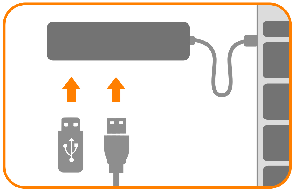 Slim Aluminum Type-C Multi-Port Adapter (ST-SCMA2K) Quick Start Guide step 4: Connect USB HDD/SSD/Thumb or any USB Device to USB Type-A ports.