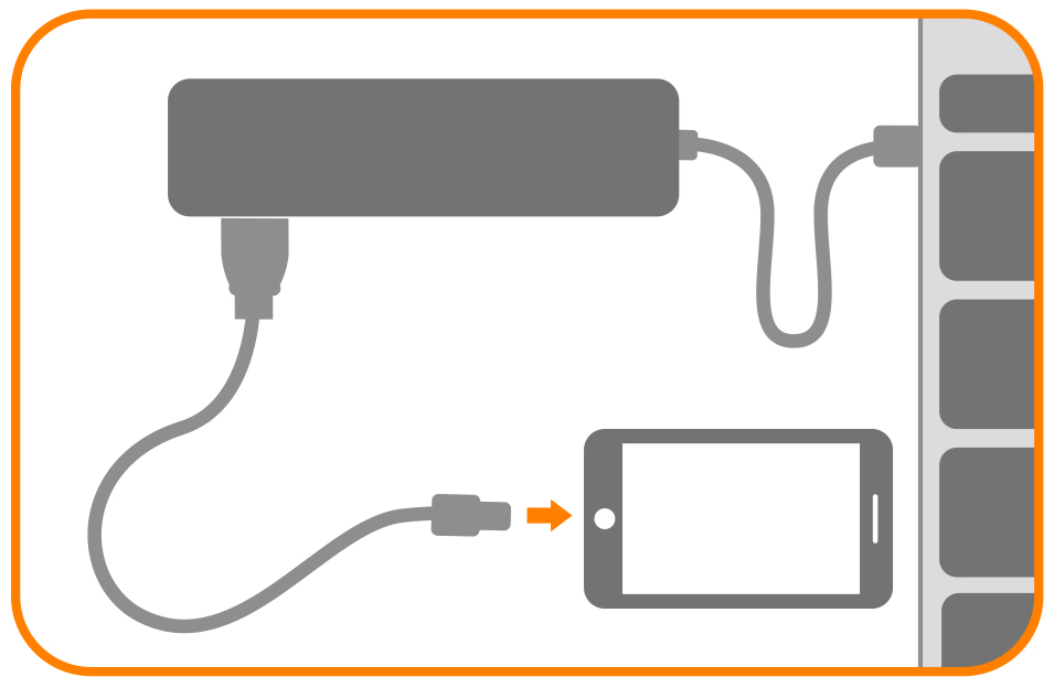 Slim Aluminum Type-C Multi-Port Adapter (ST-SCMA2K) Quick Start Guide step 5: Charge phones through USB ports of the Adapter using native charging cables.