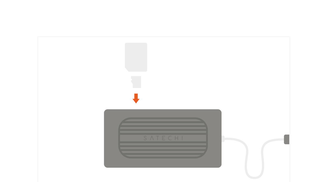 USB-C Multiport MX Adapter (ST-UCMXAM) Quick Start Guide step 6: Insert microSD or SD cards into the card reader slots.