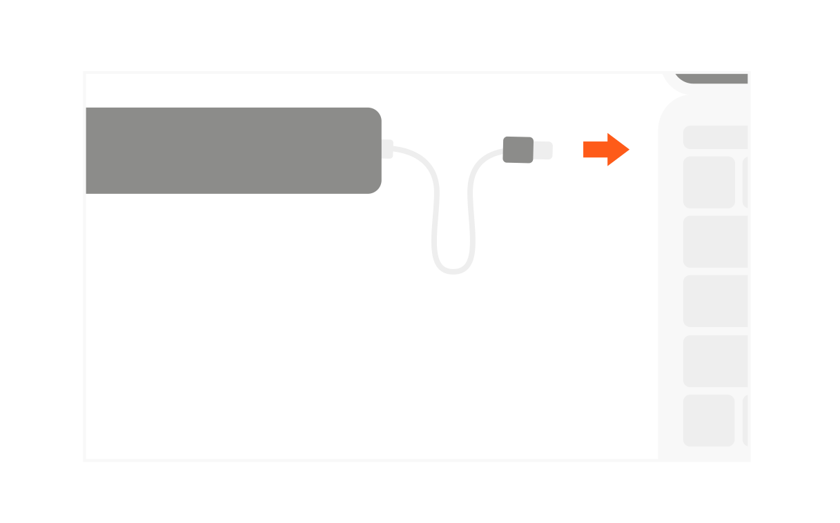 USB-C Slim Type-C Multi-Port Adapter V2 Quick Start Guide step 1: Connect the Slim Multi-Port Adapter V2 to the Type-C port of your MacBook.