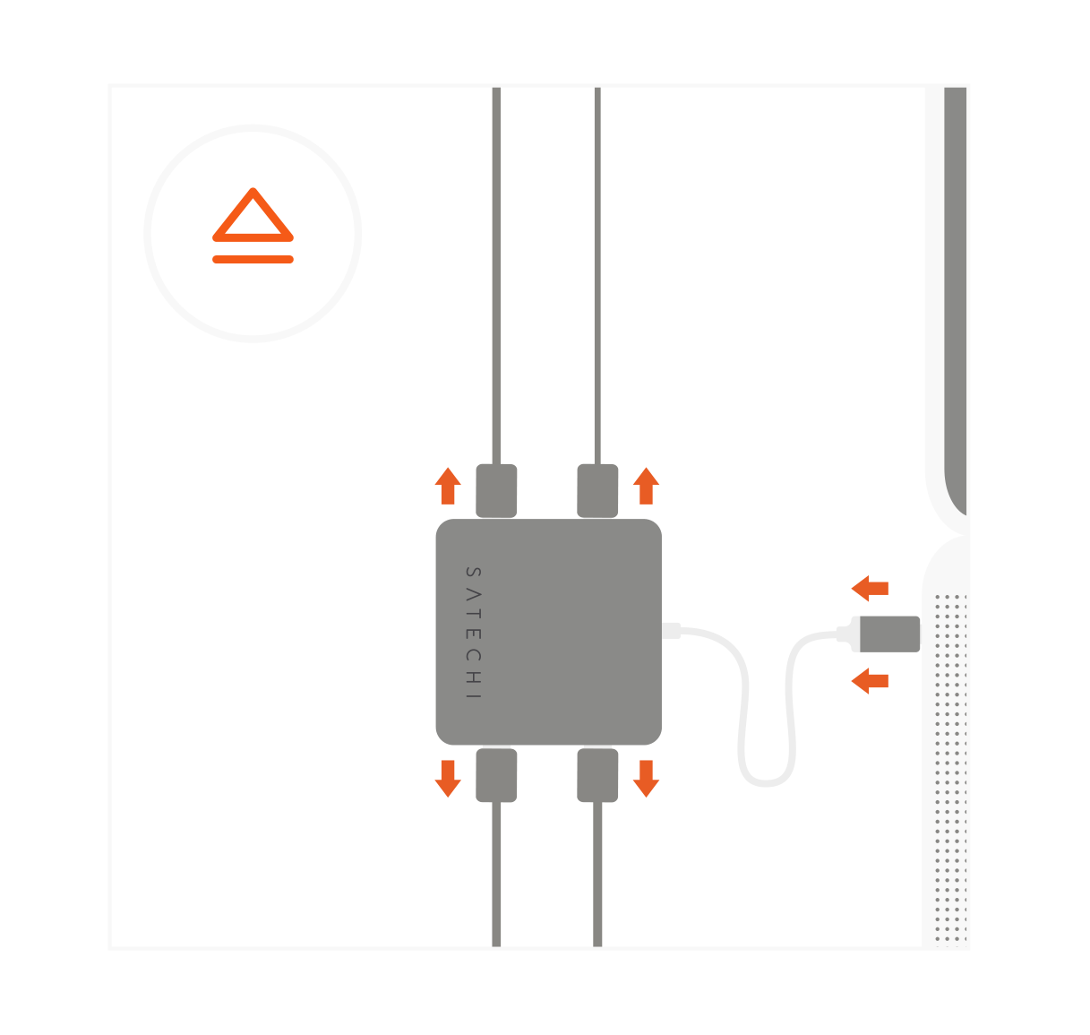 4 Port USB-C Hub (ST-UC4PHM) Quick Start Guide step 3: Safely eject USB-C devices and remove the hub after use.
