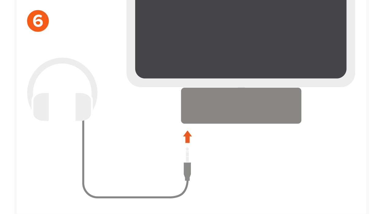 Mobile Pro Hub SD (ST-MPHSDM) Quick Start Guide step 6: Use 3.5mm headphone jack port to connect wired headphones or headset.