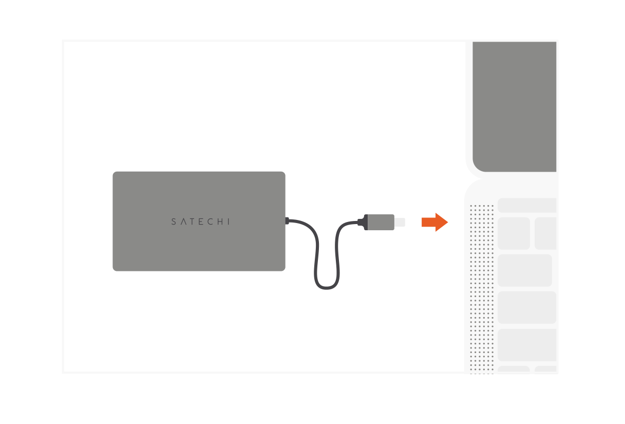 USB-C Multimedia Adapter M1 (ST-UCM1HM) Quick Start Guide step 1: Connect the adapter to an USB-C port on your host device.