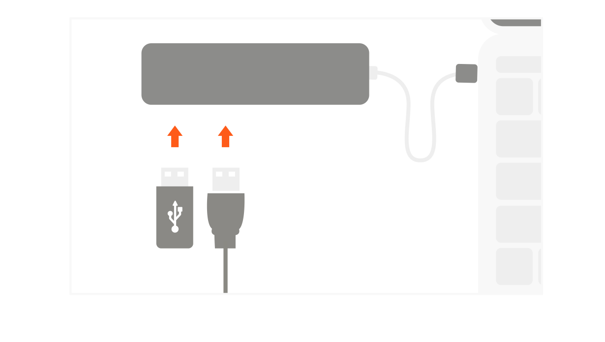USB-C Slim Type-C Multi-Port Adapter V2 Quick Start Guide step 4: Connect USB devices to its USB-A ports.