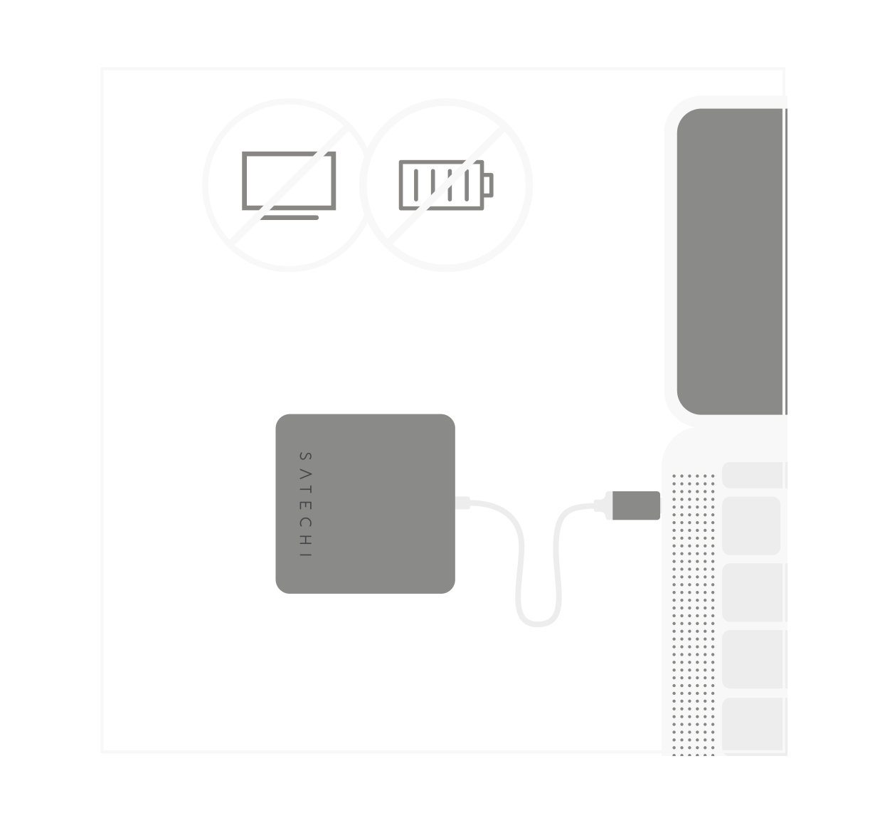 4 Port USB-C Hub (ST-UC4PHM) Quick Start Guide step 4: Note: USB-C ports do not support video output or charging.