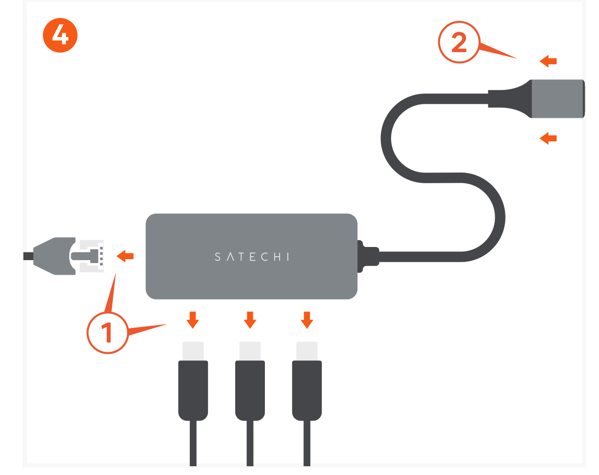 4-In-1 USB-C Hub With 2.5 Gigabit Ethernet (ST-H3C25EM) Quick Start Guide step 4: Eject any connected devices prior to disconnecting the hub from the host device.