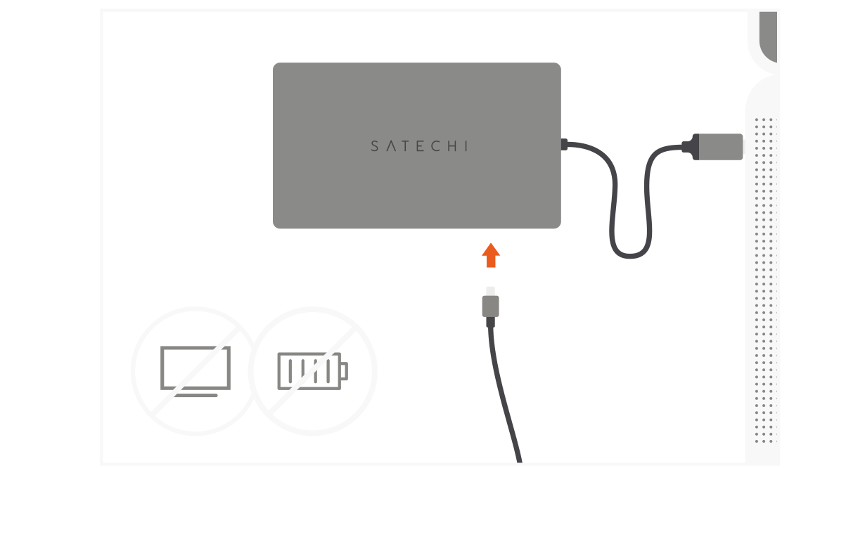 USB-C Multimedia Adapter M1 (ST-UCM1HM) Quick Start Guide step 4: Use the USB-C data port to connect an USB-C device or peripheral – up to 5 Gbps.