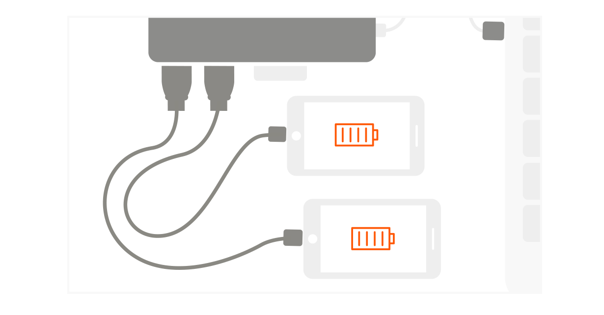 USB-C Slim Type-C Multi-Port Adapter V2 Quick Start Guide step 6: All ports can be used simultaneously.