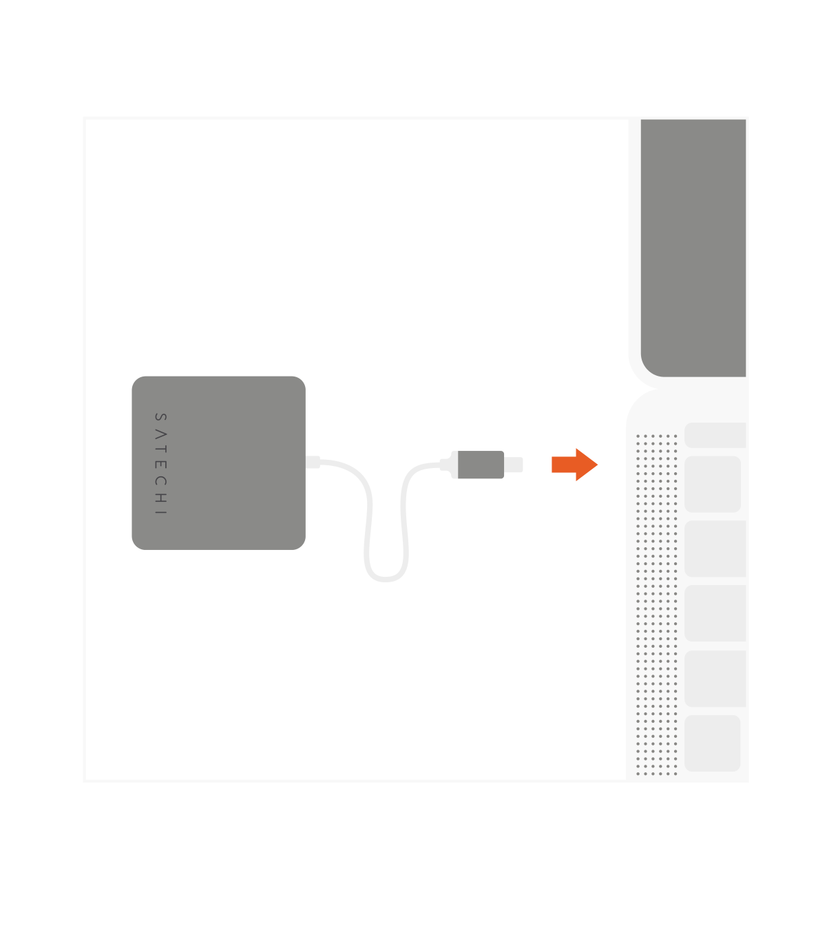 4 Port USB-C Hub (ST-UC4PHM) Quick Start Guide step 1: Connect the hub to a USB-C tablet, laptop, or desktop computer.