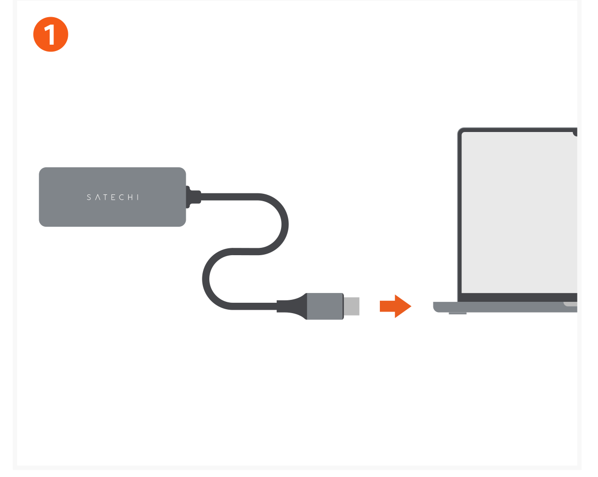 4-In-1 USB-C Hub With 2.5 Gigabit Ethernet (ST-H3C25EM) Quick Start Guide step 1: Connect the adapter to a compatible USB-C port on your host device.