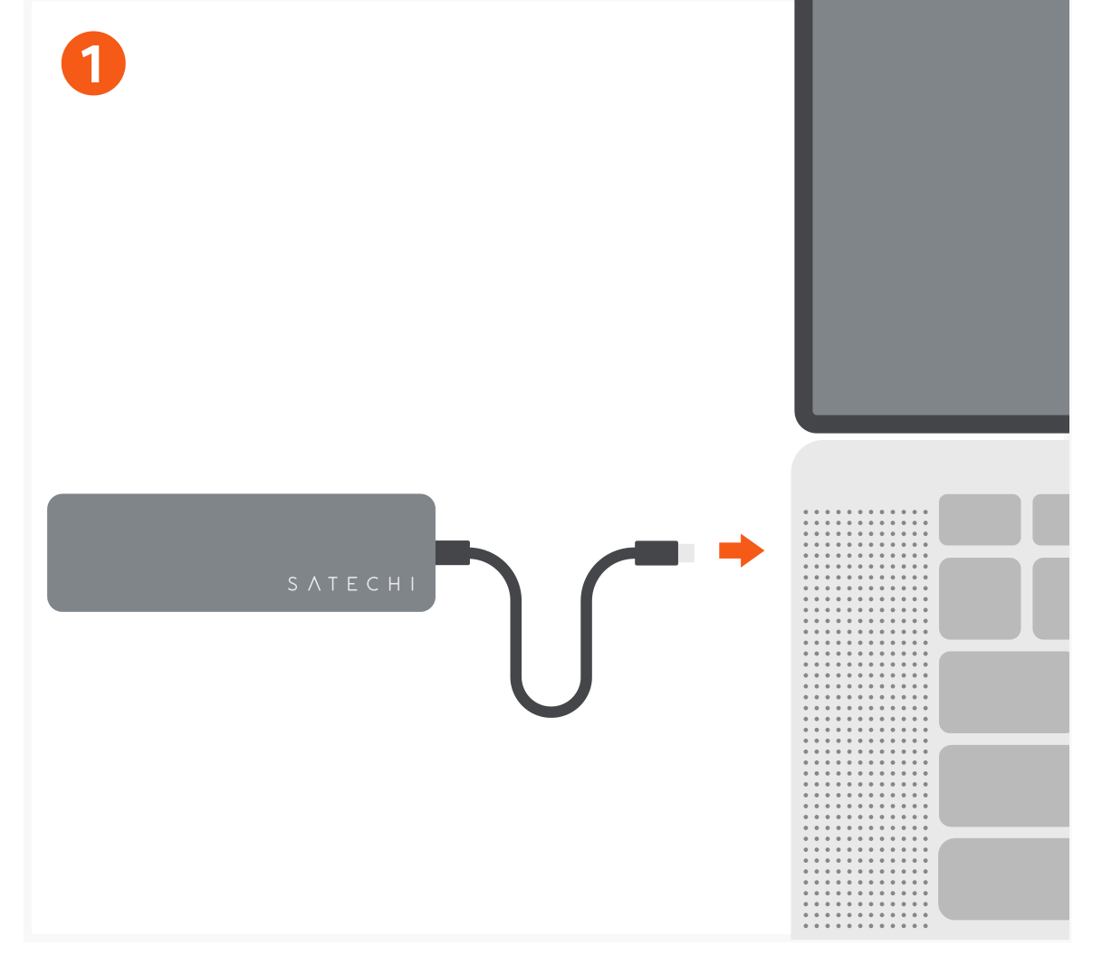 4-in-1 USB-C Slim Multiport Adapter 4K (ST-P4SM ST-P4SS ST-P4SK) Quick Start Guide step 1: Connect the adapter to a compatible host device.