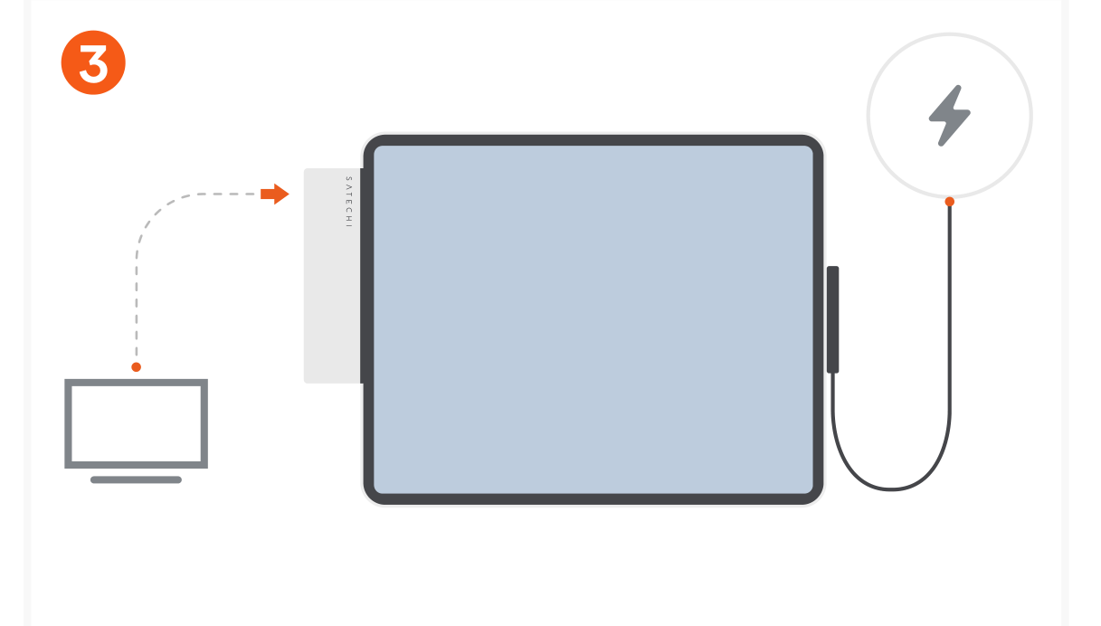 Dual USB-C Hub For Surface Pro 9 (ST-HSP9P) Quick Start Guide step 3: When using the USB4 port for video output, it is recommended to use the proprietary charger to keep the Surfac