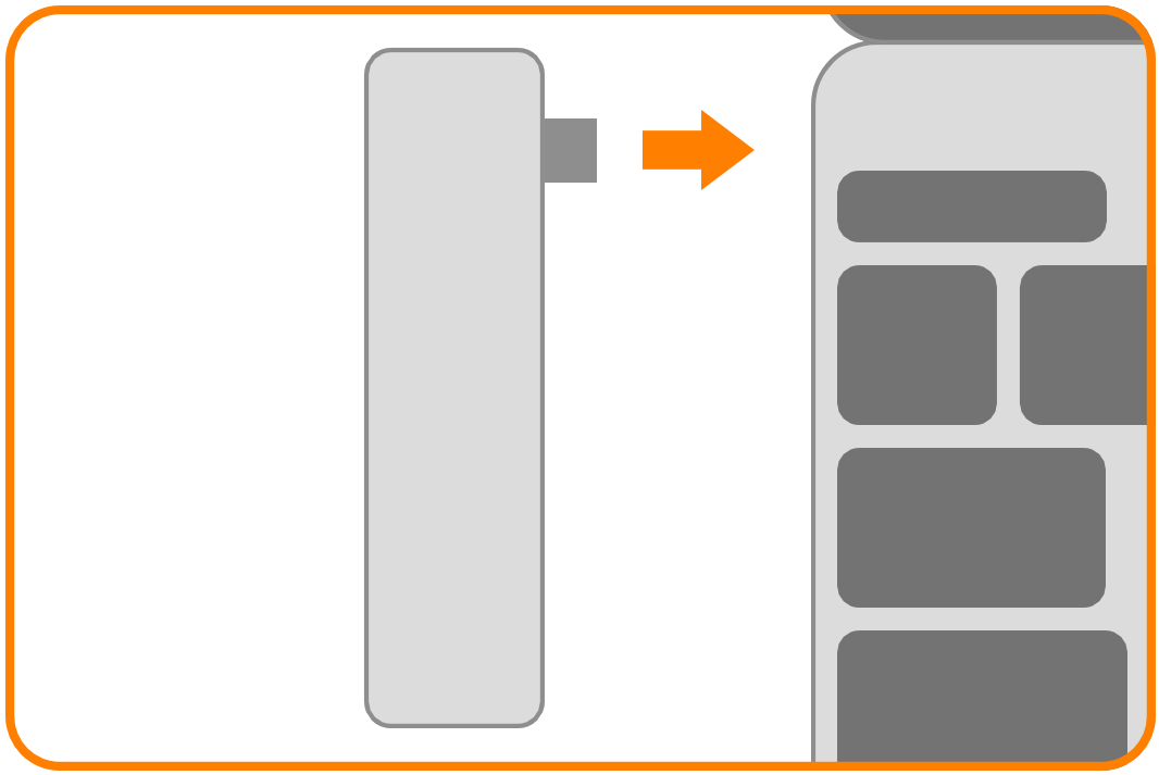 Type-C USB 3.0 3-in-1 Combo Hub (ST-TCUHM) Quick Start Guide step 1: Plug the hub into Type-C USB port.