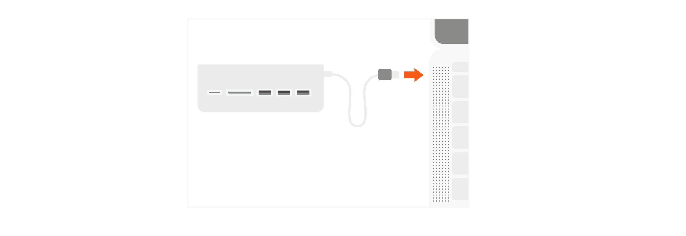 USB-C Combo Hub for Desktop (ST-TCHCRS ST-TCHCRM ST-TCHCRB) Quick Start Guide step 1: Connect the Hub to a Type-C port of your device.