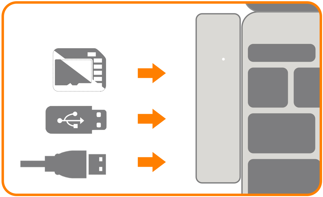 Type-C Pass-Through USB Hub (ST-TCUPS ST-TCUPM ST-TCUPR) Quick Start Guide step 3: Connect your devices to the hub ports.
