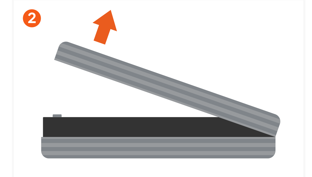 USB4 NVMe SSD Pro Enclosure (ST-EU4NPM) Quick Start Guide step 2: When the top opens lift to remove.