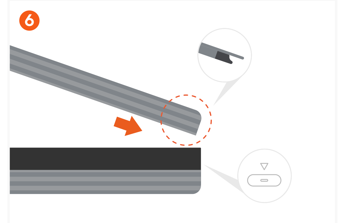 USB4 NVMe SSD Pro Enclosure (ST-EU4NPM) Quick Start Guide step 6: To reinstall the top cover align the side with the metal hooks toward the USB-C port.