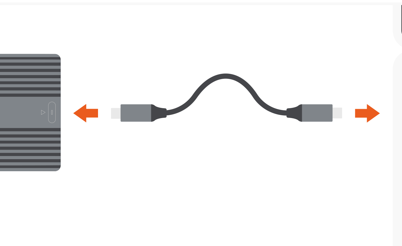 USB4 NVMe SSD Pro Enclosure (ST-EU4NPM) Quick Start Guide step 9: Connect the enclosure to the host device with the included USB-C cable.