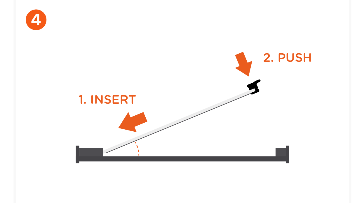 USB-C NVMe and SATA SSD Enclosure (ST-UCNSEM) Quick Start Guide step 4: Insert the SSD (not included) at an angle and faceup with the pins aligned and push down on the silicone pin t