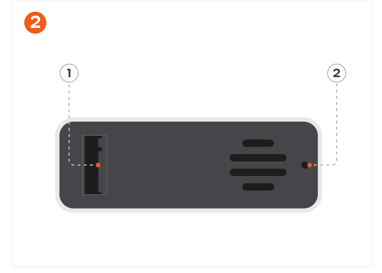 DotDisk™ 80Gbps SSD Enclosure (ST-EDD80C, ST-EDD80S) Quick Start Guide step 2: Locate the M.2 Slot 1 Identify the M.2 connector inside the open enclosure. 2 Locate the SSD Screw (larger) ho