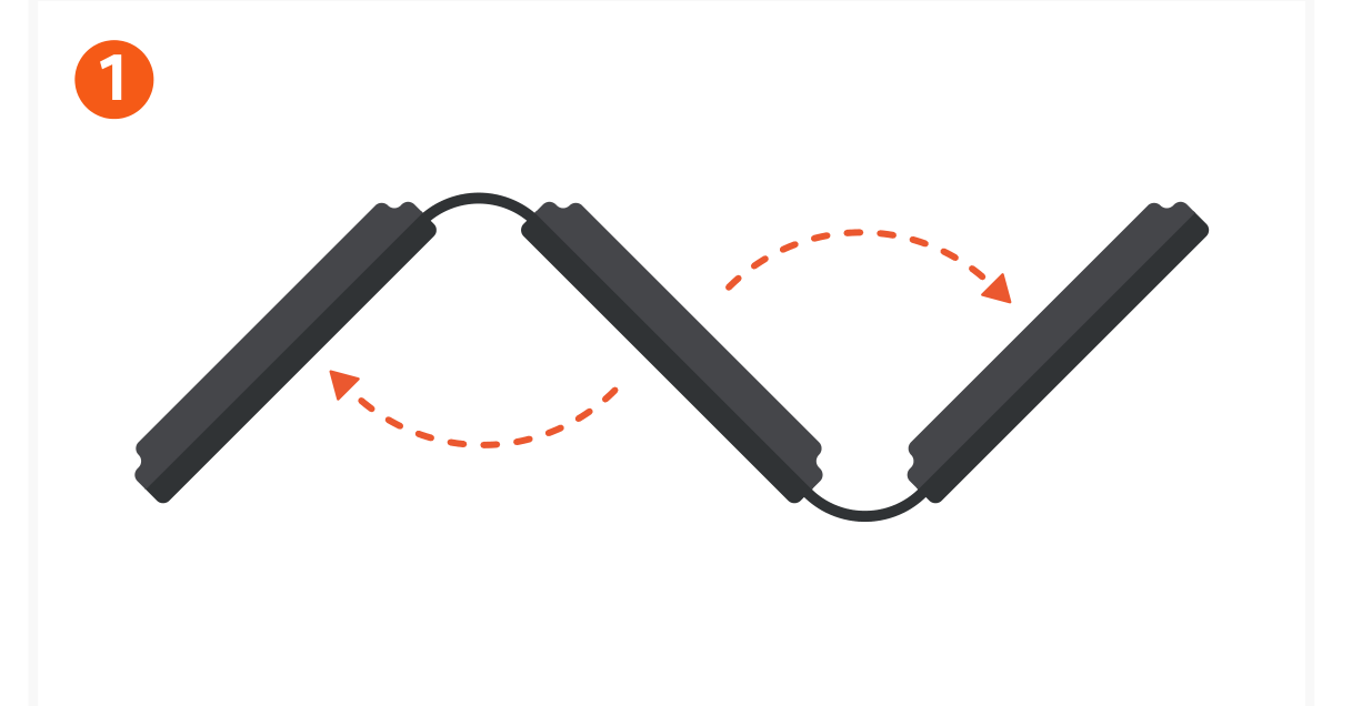 OntheGo™ Qi2 3-in-1 Wireless Charger (ST-QTG31K ST-QTG31W ST-QTG31R) Quick Start Guide step 1: Unfold the OntheGo™ 3-in-1 Charger to access the Qi2 (15W), AirPods (5W), and Apple Watch (5W) wireless chargi