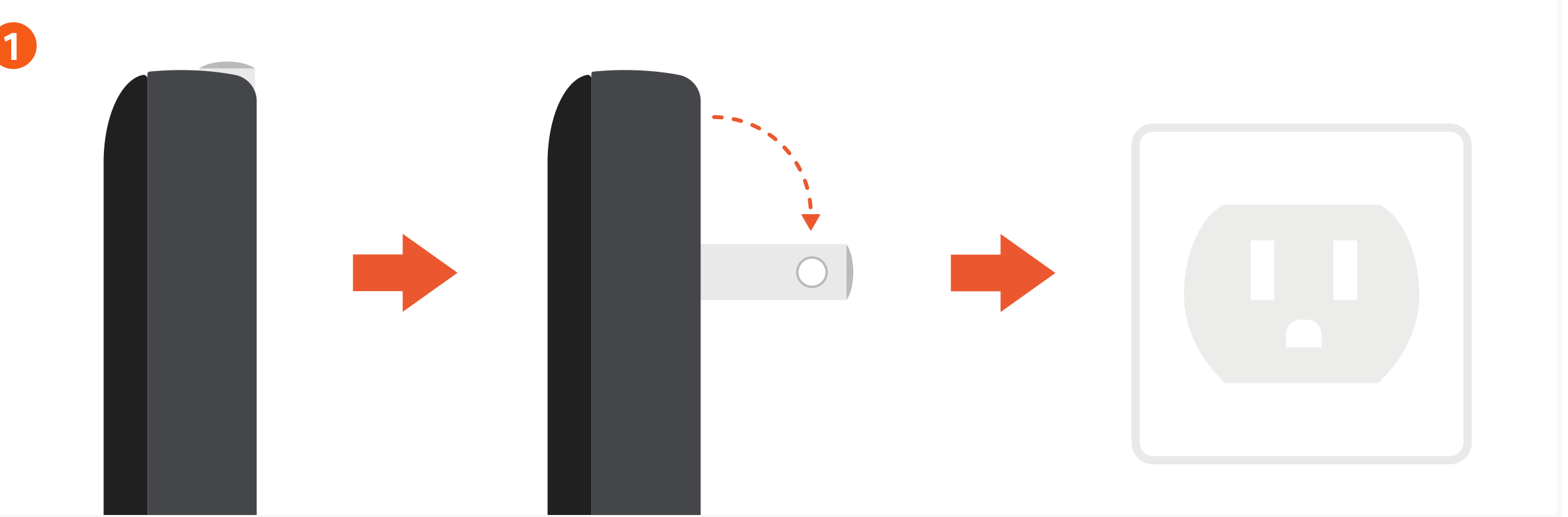 OntheGo™ 67W Slim Wall Charger (ST-COTG67K-US ST-COTG67W-US ST-COTG67R-US) Quick Start Guide step 1: Rotate prongs to plug charger into wall outlet.